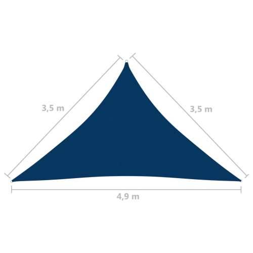 Jedro za zaštitu od sunca od tkanine trokutasto 3,5x3,5x4,9 m plavo  - Plava 3.5 x 3.5 x 4.9 m 1 Cijena