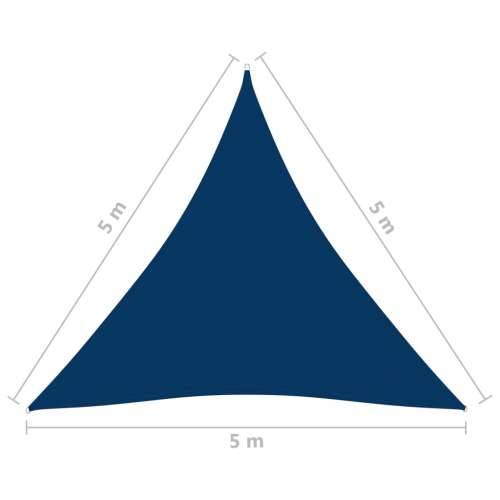 Jedro za zaštitu od sunca od tkanine Oxford trokutasto 5x5x5 m plavo - Plava 5 x 5 x 5 m 1 Cijena
