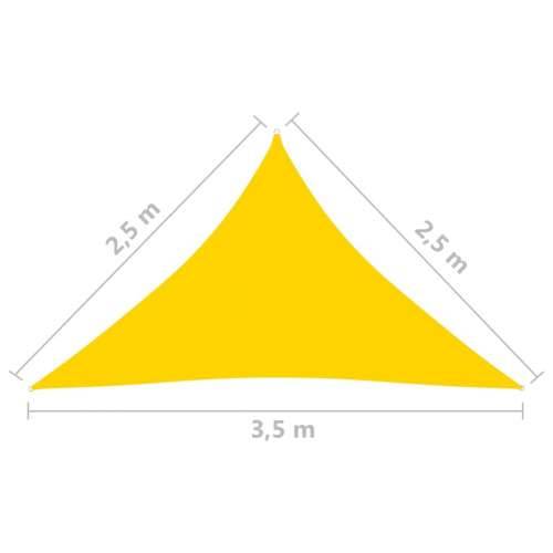 Jedro za zaštitu od sunca od tkanine trokutasto 2,5 x 2,5 x 3,5 m žuto - Žuta 2.5 x 2.5 x 3.5 m 1 Cijena