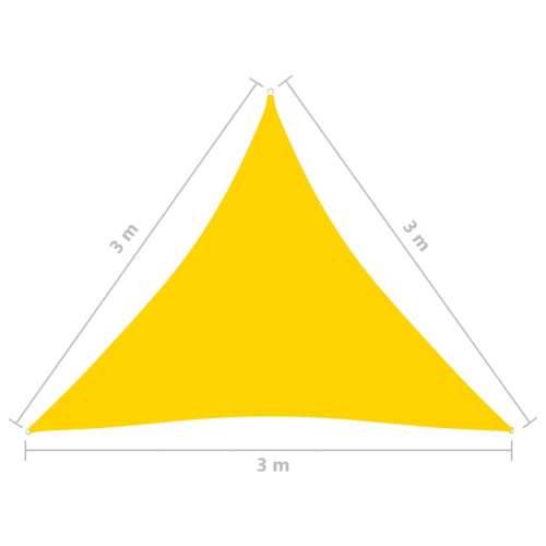 Jedro za zaštitu od sunca od tkanine Oxford trokutasto 3x3x3 m žuto - Žuta 3 x 3 x 3 m 1 Cijena