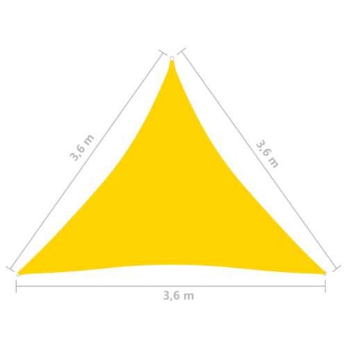 Jedro za zaštitu od sunca od tkanine trokutasto 3,6 x 3,6 x 3,6 m žuto - Žuta 3.6 x 3.6 x 3.6 m 1 Cijena