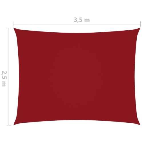 Jedro za zaštitu od sunca od tkanine pravokutno 2,5 x 3,5 m crveno - Crvena 2.5 x 3.5 m 1 Cijena