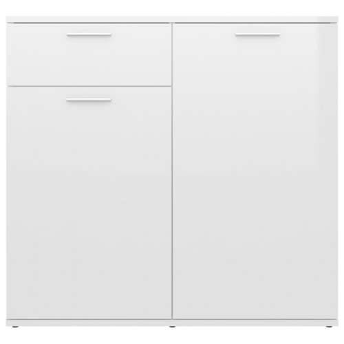Komoda sjajna bijela 80 x 36 x 75 cm od konstruiranog drva - Visoko sjajno bijela 1 80 cm Cijena