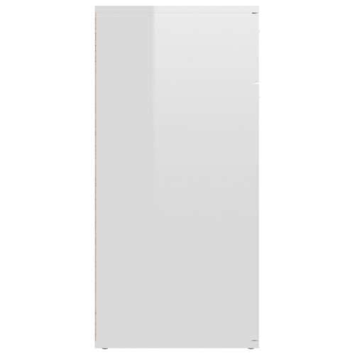 Komoda sjajna bijela 80 x 36 x 75 cm od konstruiranog drva - Visoko sjajno bijela 1 80 cm Cijena