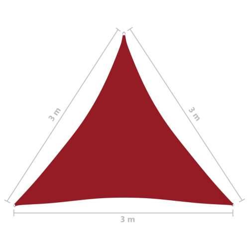 Jedro za zaštitu od sunca od tkanine Oxford trokutasto 3x3x3 m crveno - Crvena 3 x 3 x 3 m 1 Cijena