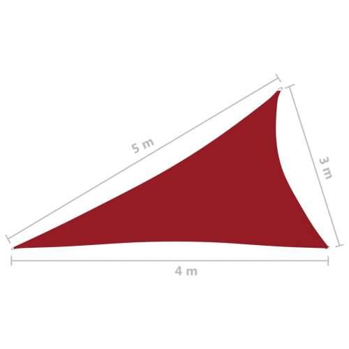 Jedro za zaštitu od sunca od tkanine Oxford trokutasto 3x4x5 m crveno - Crvena 3 x 4 x 5 m 1 Cijena