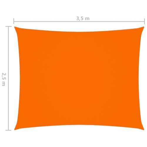 Jedro za zaštitu od sunca od tkanine pravokutno 2,5 x 3,5 m narančasto - Narančasta 2.5 x 3.5 m 1 Cijena