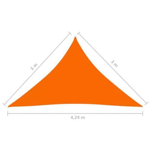 Jedro za zaštitu od sunca od tkanine trokutasto 3x3x4,24 m narančasto - Narančasta 3 x 3 x 4.24 m 1 Cijena