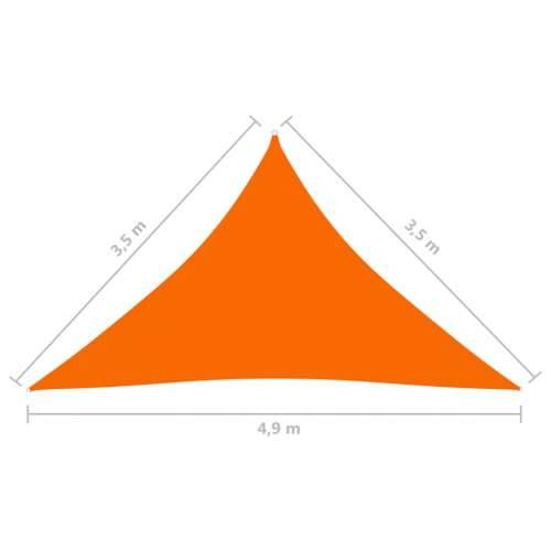 Jedro za zaštitu od sunca trokutasto tkanina 3,5x3,5x4,9 m narančasto - Narančasta 3.5 x 3.5 x 4.9 m 1 Cijena
