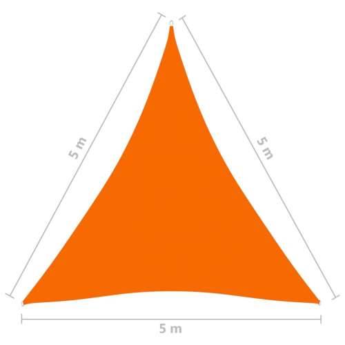 Jedro za zaštitu od sunca od tkanine trokutasto 5 x 5 x 5 m narančasto - Narančasta 5 x 5 x 5 m 1 Cijena