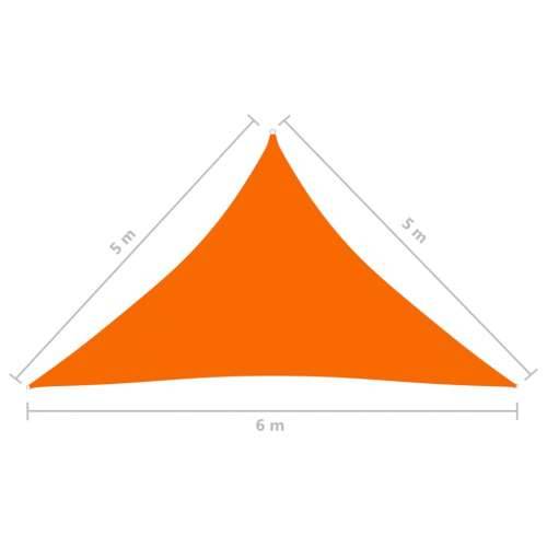 Jedro za zaštitu od sunca od tkanine trokutasto 5 x 5 x 6 m narančasto - Narančasta 5 x 5 x 6 m 1 Cijena