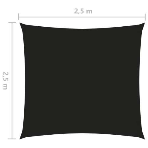 Jedro protiv sunca od tkanine Oxford četvrtasto 2,5x2,5 m crno Cijena