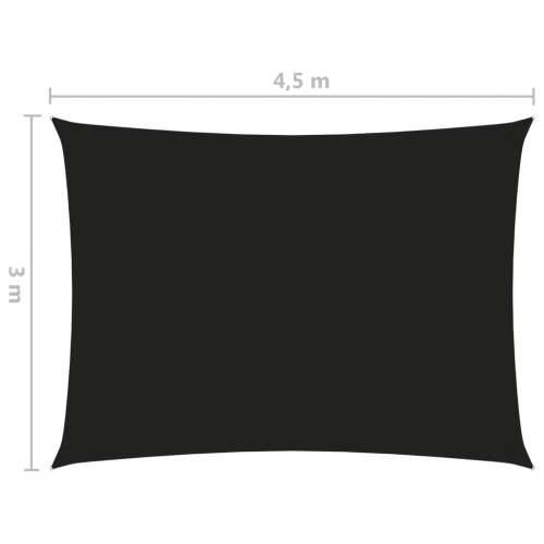 Jedro protiv sunca od tkanine Oxford pravokutno 3 x 4,5 m crno Cijena