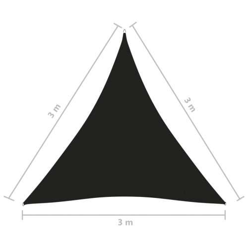 Jedro protiv sunca od tkanine Oxford trokutasto 3x3x3 m crno Cijena