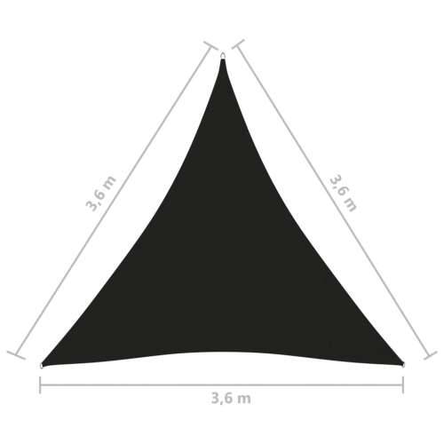 Jedro protiv sunca od tkanine trokutasto 3,6 x 3,6 x 3,6 m crno Cijena