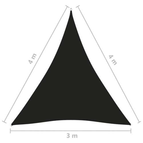 Jedro protiv sunca od tkanine Oxford trokutasto 3x4x4 m crno Cijena