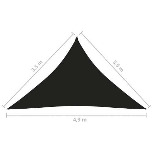 Jedro protiv sunca od tkanine trokutasto 3,5 x 3,5 x 4,9 m crno Cijena