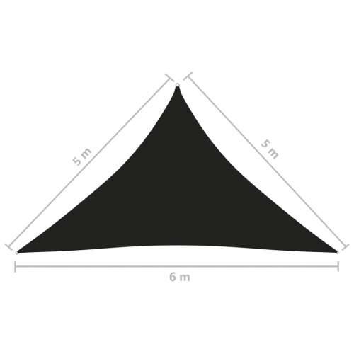 Jedro protiv sunca od tkanine Oxford trokutasto 5x5x6 m crno Cijena