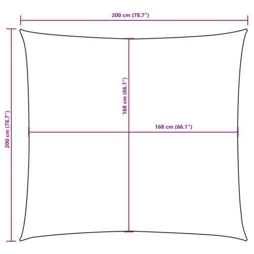Jedro za zaštitu od sunca od tkanine Oxford četvrtasto 2 x 2 m smeđe - Smeđa 2 x 2 m 1 Cijena