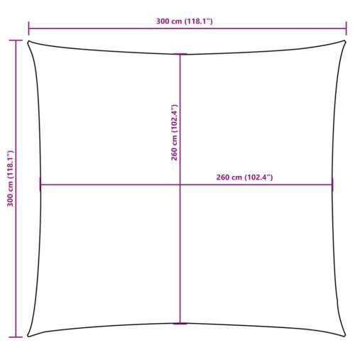 Jedro za zaštitu od sunca od tkanine Oxford četvrtasto 3 x 3 m smeđe - Smeđa 3 x 3 m 1 Cijena