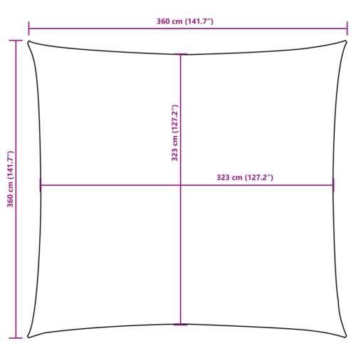 Jedro za zaštitu od sunca od tkanine četvrtasto 3,6 x 3,6 m smeđe - Smeđa 3.6 x 3.6 m 1 Cijena