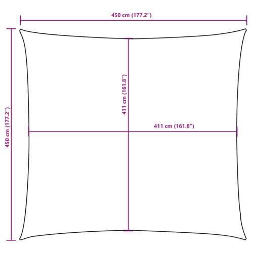 Jedro za zaštitu od sunca od tkanine četvrtasto 4,5 x 4,5 m smeđe - Smeđa 4.5 x 4.5 m 1 Cijena