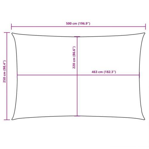 Jedro za zaštitu od sunca od tkanine Oxford pravokutno 2,5 x 5 m smeđe - Smeđa 2.5 x 5 m 1 Cijena