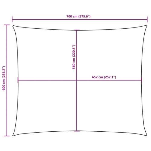 Jedro za zaštitu od sunca od tkanine Oxford pravokutno 6 x 7 m smeđe - Smeđa 6 x 7 m 1 Cijena