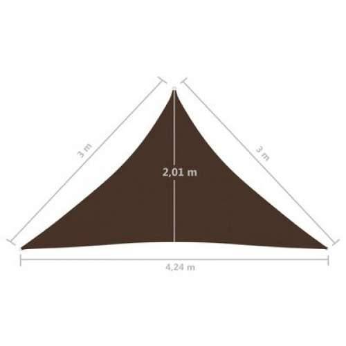 Jedro za zaštitu od sunca od tkanine trokutasto 3 x 3 x 4,24 m smeđe - Smeđa 3 x 3 x 4.24 m 1 Cijena