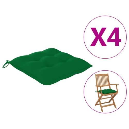 Jastuci za stolice 4 kom 40 x 40 x 7 cm zeleni Cijena