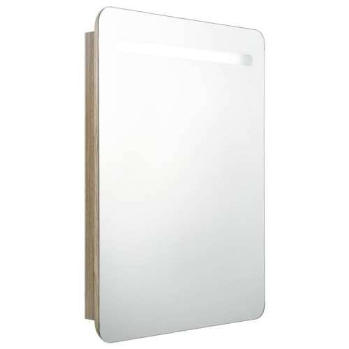 LED kupaonski ormarić s ogledalom boja hrasta 60 x 11 x 80 cm - Boja hrasta 1 Cijena