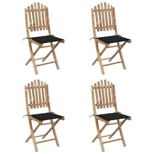 5-dijelni sklopivi vrtni blagovaonski set od bambusa - Crna 40 x 40 x 4 cm 4 Cijena