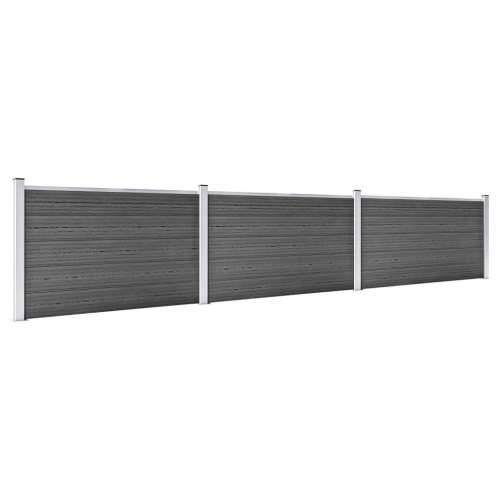 Set panela za ogradu WPC 526 x 105 cm crni Cijena