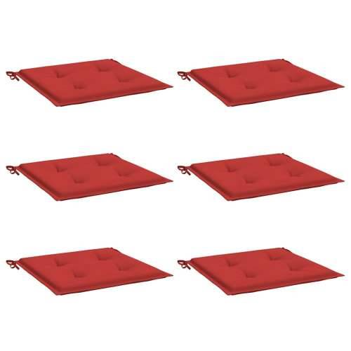 Jastuci za vrtne stolice 6 kom crveni 40x40x4 cm od tkanine - Crvena 40 x 40 x 3 cm 6 Cijena