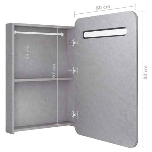 LED kupaonski ormarić s ogledalom boja betona 60 x 11 x 80 cm - Beton siva 1 Cijena