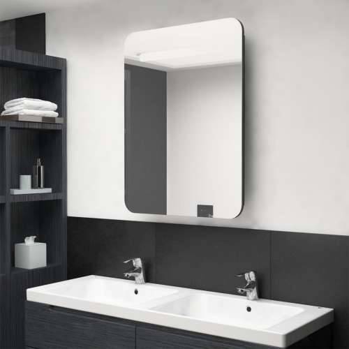 LED kupaonski ormarić s ogledalom sjajni crni 60 x 11 x 80 cm - Sjajna crna 1 Cijena