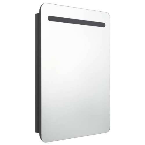 LED kupaonski ormarić s ogledalom sjajni crni 60 x 11 x 80 cm - Sjajna crna 1 Cijena