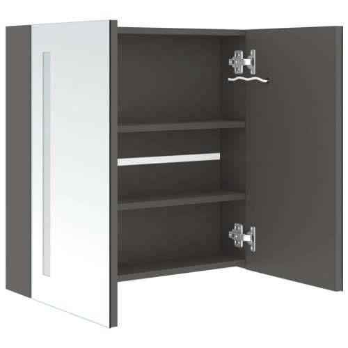 LED kupaonski ormarić s ogledalom sivi 62 x 14 x 60 cm - Siva 62 x 14 x 60 cm 1 Cijena