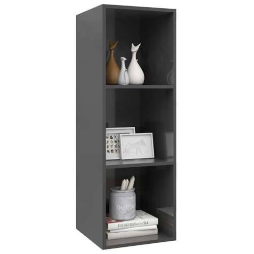 Zidni TV ormarić sjajni sivi 37 x 37 x 107 cm konstruirano drvo - visoko sjajno siva 1 107 cm Cijena