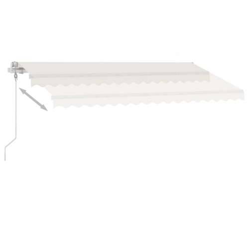 Automatska tenda sa senzorom za vjetar LED 400x350 cm krem - Krema 400 x 350 cm 1 Cijena