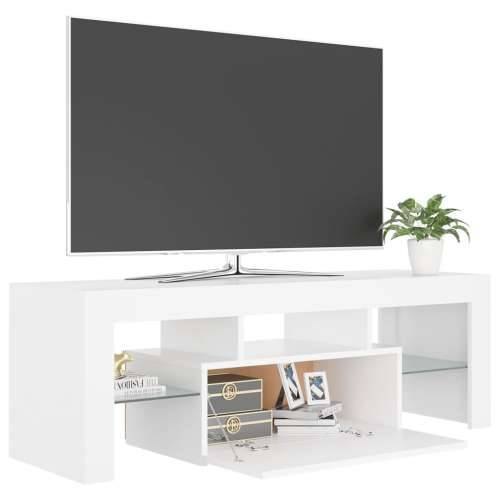 TV ormarić s LED svjetlima bijeli 120 x 35 x 40 cm Cijena