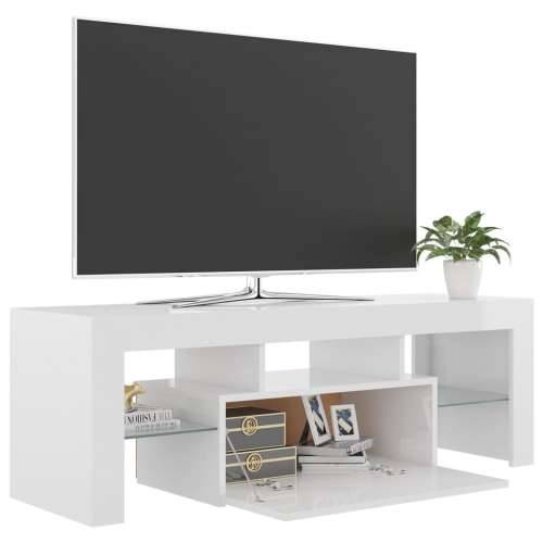 TV ormarić s LED svjetlima visoki sjaj bijeli 120 x 35 x 40 cm Cijena