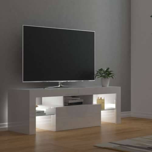 TV ormarić s LED svjetlima visoki sjaj bijeli 120 x 35 x 40 cm Cijena