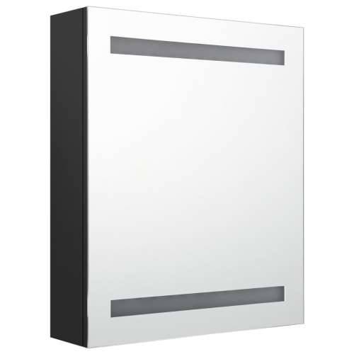 LED kupaonski ormarić s ogledalom crni 50 x 14 x 60 cm - Crna 1 Cijena