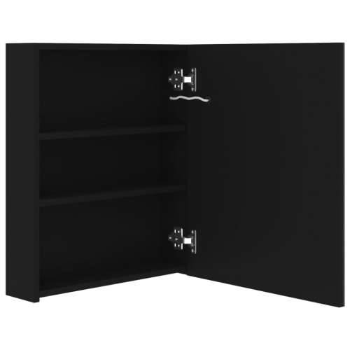 LED kupaonski ormarić s ogledalom crni 50 x 14 x 60 cm - Crna 1 Cijena