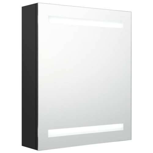 LED kupaonski ormarić s ogledalom crni 50 x 14 x 60 cm Cijena