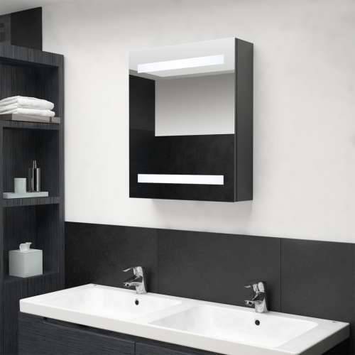 LED kupaonski ormarić s ogledalom sivi 50 x 14 x 60 cm - Siva 1 Cijena
