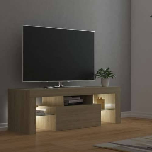 TV ormarić s LED svjetlima boja hrasta sonome 120 x 35 x 40 cm Cijena
