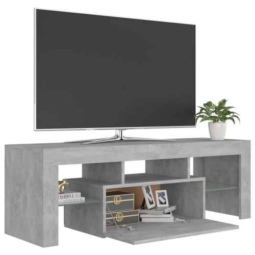 TV ormarić s LED svjetlima siva boja betona 120 x 35 x 40 cm Cijena