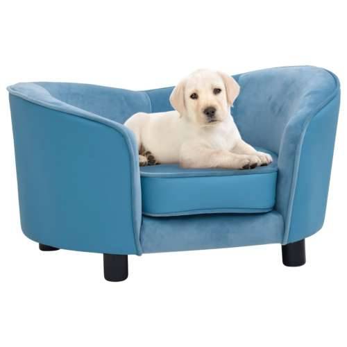 Sofa za pse tirkizna 69 x 49 x 40 cm od pliša i umjetne kože Cijena